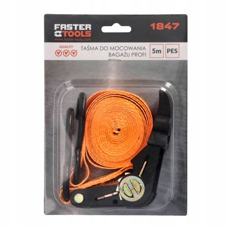 FASTER TOOLS Taśma do mocowania bagażu 5m PES