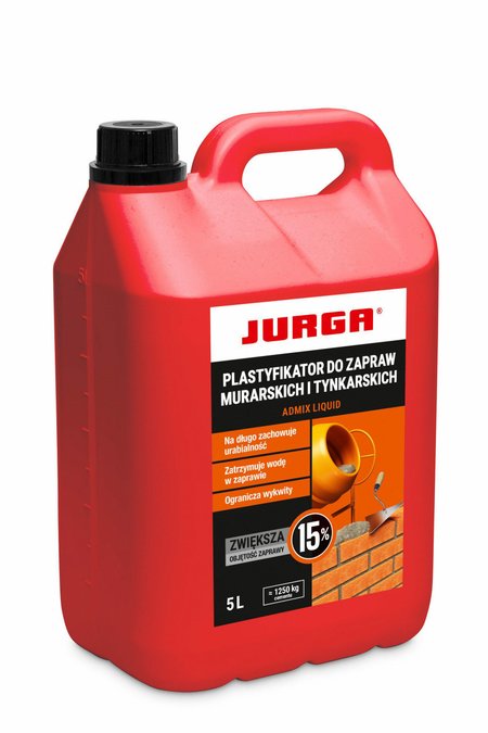 Plastyfikator do zapraw murarskich i tynkarskich Jurga 5 l ADMIX LIQUID