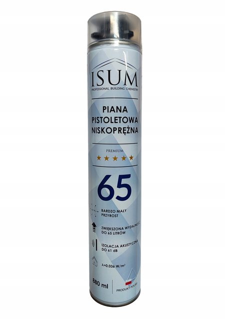 ISUM piana pianka pistoletowa 65L 880ml