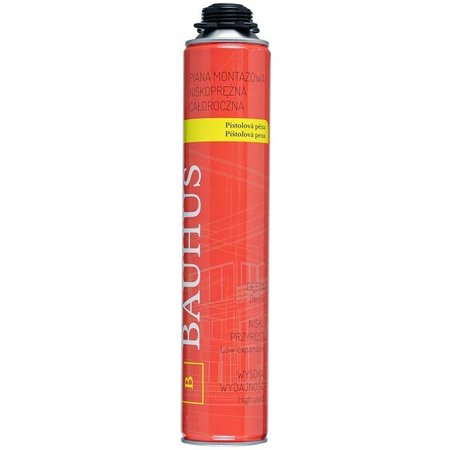 PIANKA NISKOPRĘŻNA Piana Pistoletowa CAŁOROCZNA Montażowa Bauhus
