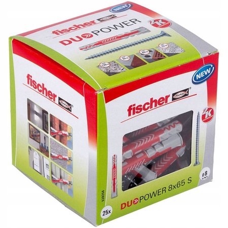 Kołek uniwersalny DUOPOWER 8x65 S Fischer 25 sztuk