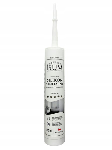 ISUM SILIKON 310ml neutralny sanitarny BEZBARWNY