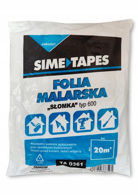 SIME TAPES FOLIA malarska słomka typ 600 / 4x5m 20m2