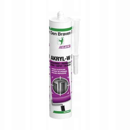 AKRYL Den Braven biały 280 ml plastyczno-elastyczny kit uszczelniający