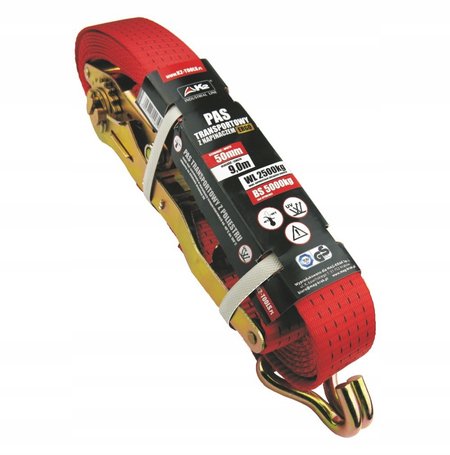 K2 Pas transportowy z napinaczem 50mm / 9,0m WL 2500kg BS 5000kg