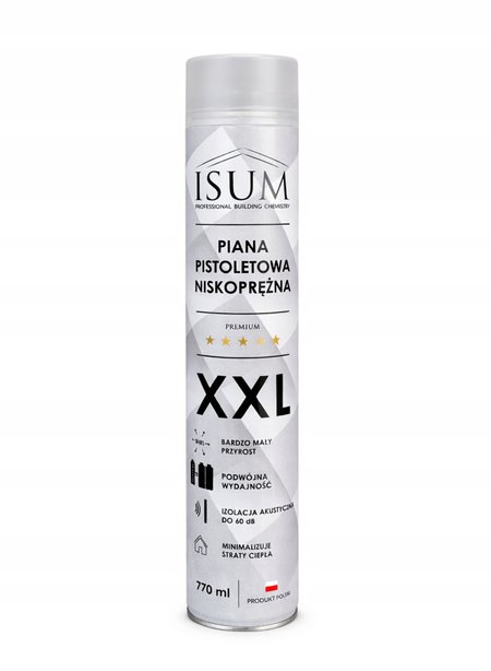 12X Piana montażowa Isum 770 ml xxl akustyczna wielka wydajność