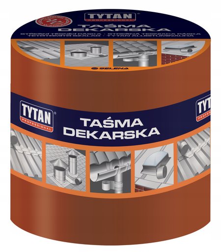 TYTAN taśma dekarska 15cm/10m terrakota