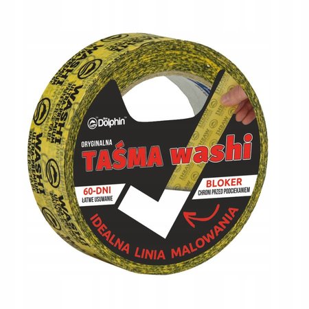 Taśma malarska WASHI Blue dolphin 23 x 25 m