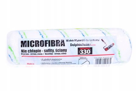 Wkład MICROFIBRA do wałka z systemu 330 BLUEDOLPHIN (6/24), biało-zielony