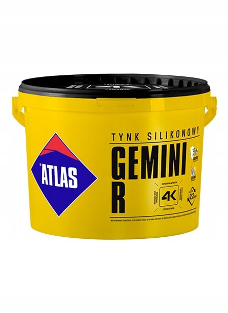 ATLAS Tynk silikonowy GEMINI R 25kg SZARY