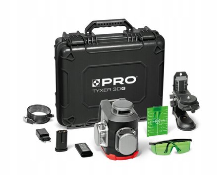 TYXER 3DG Zestaw Plus Laser krzyżowy Pro 30 m