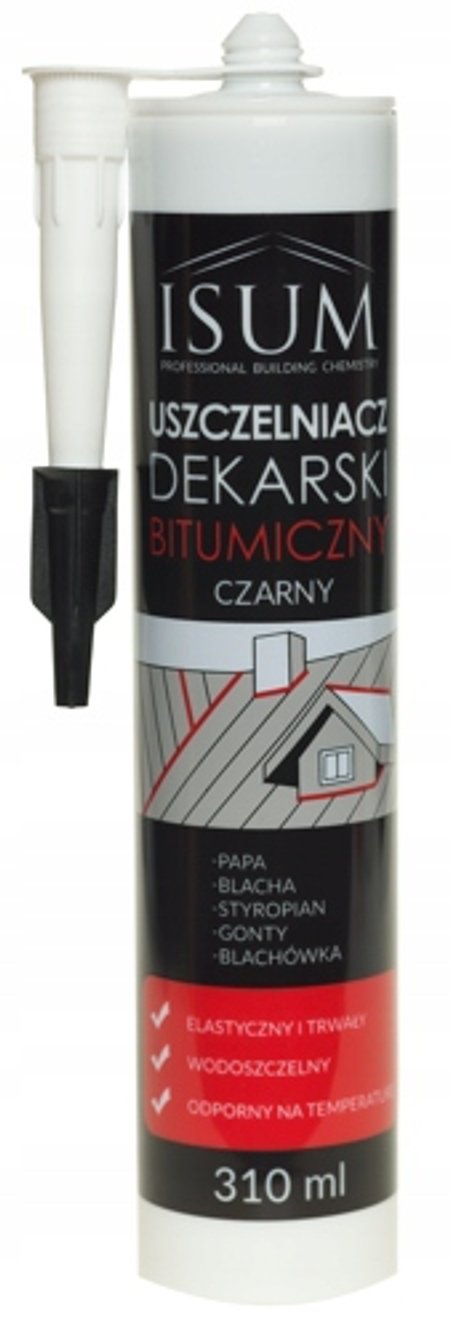 ISUM USZCZELNIACZ DEKARSKI bitumiczny 310 ml CZARNY