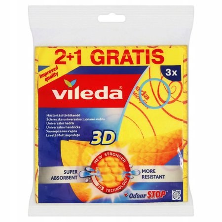 Vileda Ścierka mikrofibra (mikrofaza) 3 szt. żółty