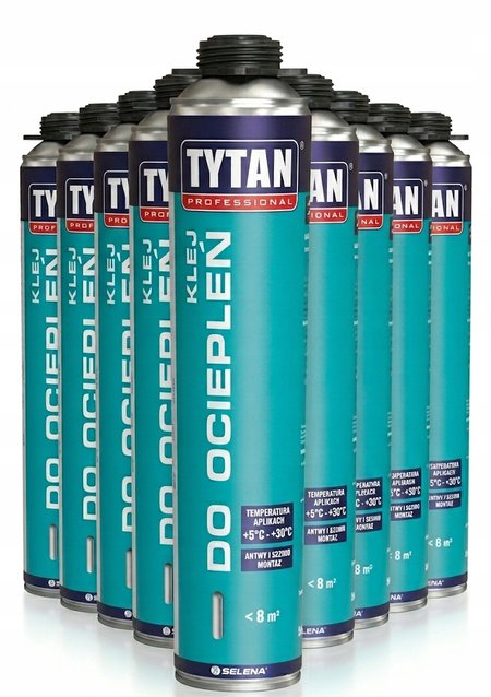 12xKlej pistoletowy do ociepleń styropianu Tytan Professional XPS EPS 700