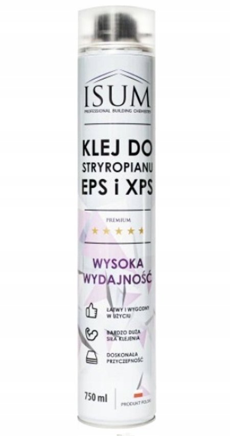 ISUM PIANA PIANOKLEJ PIANKA DO STYROPIANU XPS EPS 750ML
