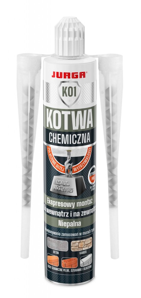 Dwuskładnikowa KOTWA Chemiczna Szybkotwardniejąca Trwała Jurga 300ml