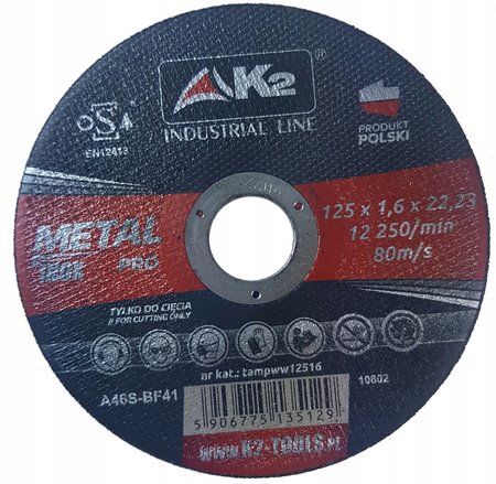 Tarcza do cięcia metalu K2 125x1,6x22,2 mm