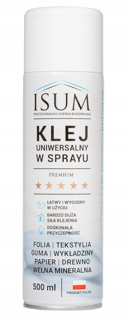 ISUM KLEJ EKSPRESOWY UNIWERSALNY W SPRAYU 500ML