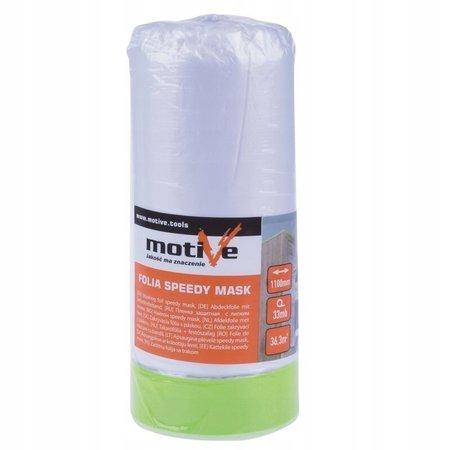Folia malarska z taśmą MOTIVE Speedy Mask Comfort 55cm x 33m HDPE Antychlap