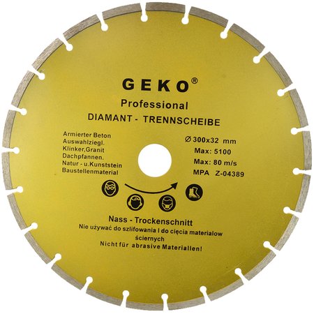 TARCZA DIAMENTOWA SEGMENTOWA 300x8x32mm GEKO