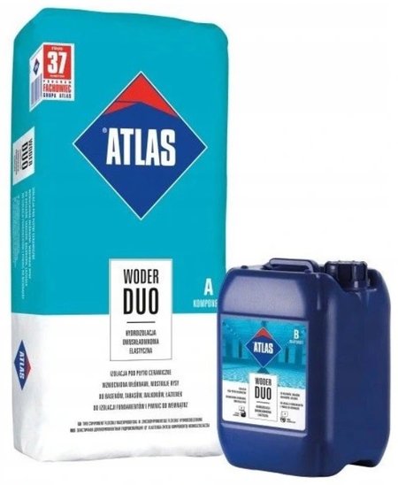 Hydroizolacja dwuskładnikowa elastyczna (A+B) Woder Duo 32 kg ATLAS