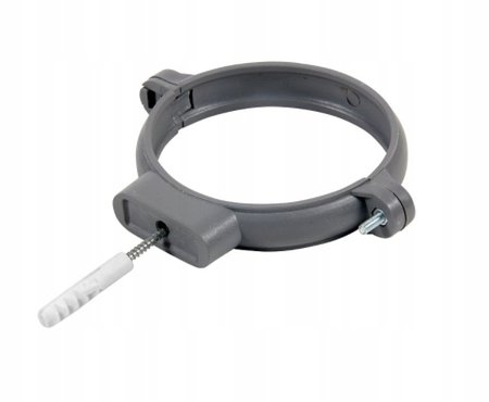 Uchwyt do rur Tycner plastikowy szary 110 mm