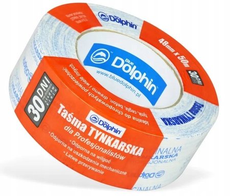 Taśma tynkarska 48x50 mm biała Blue Dolphin 30 dni