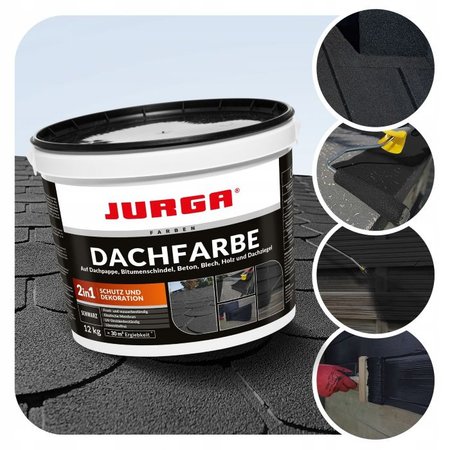 DACHFARBE Papa w płynie FOLIA uszczelniacz dekarski czarna WODOODPORNA 25kg