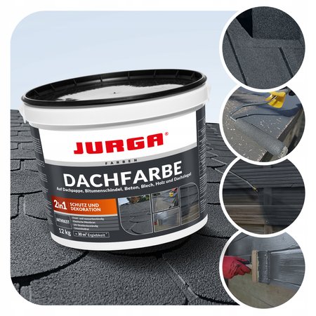 DACHFARBE Papa w płynie FOLIA uszczelniacz antracyt WODOODPORNA 25kg