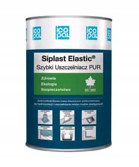 Szybki uszczelniacz Siplast Elastic Icopal 15 kg jednoskładnikowa izolacja