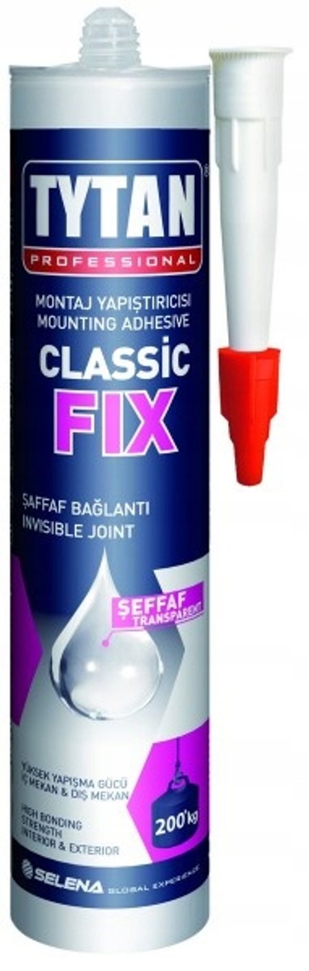 Klej Tytan CLASSIC FIX bezbarwny uniwersalny montażowy do listew
