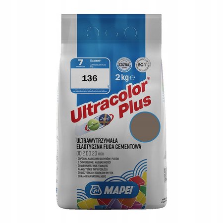 Fuga elastyczna Mapei odcienie brązu i beżu 136 brunatny 2 kg
