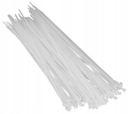 Super mocne Opaski zaciskowe kablowe białe 3,6x200mm 100szt. DEDRA 11B36202