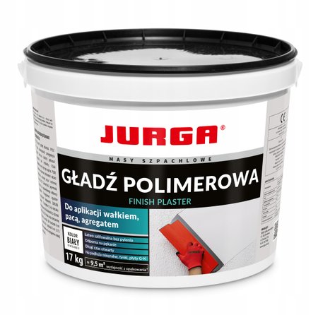 GŁADŹ POLIMEROWA wyrównanie wygładzanie ścian sufitów 17 kg JURGA