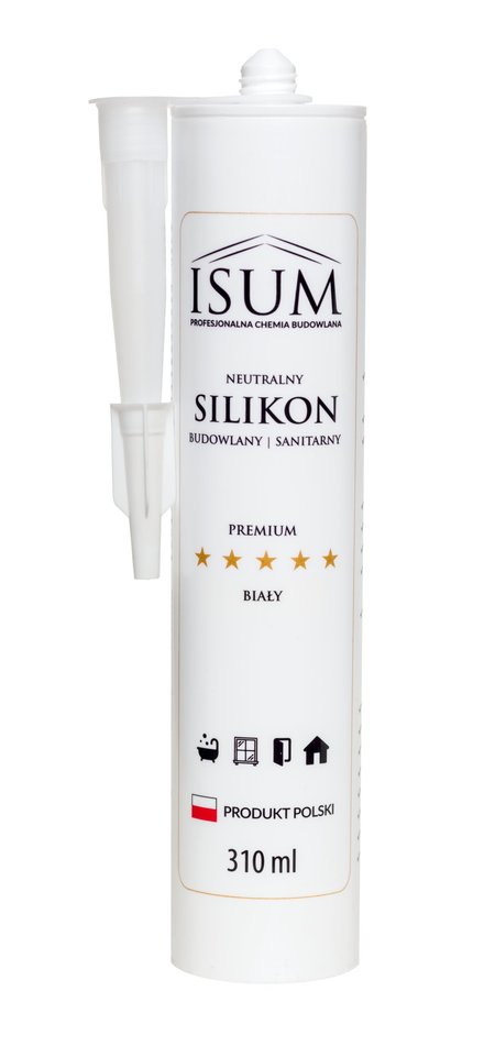 ISUM SILIKON 310ml neutralny sanitarny BIAŁY