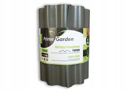 PrimeGarden Obrzeże trawnikowe Faliste 900cm x 20cm szary