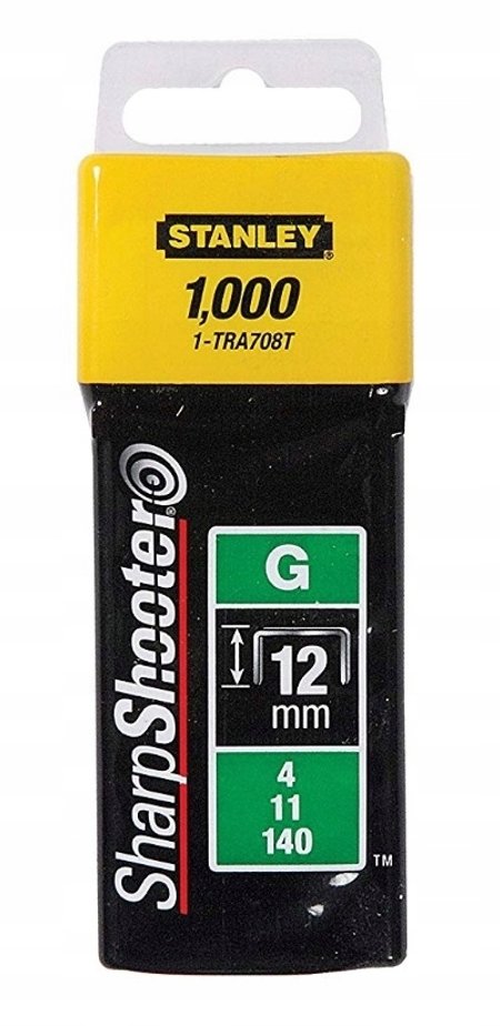 Zszywka Stanley 1-TRA708T typ G 1000 sztuk 12 mm