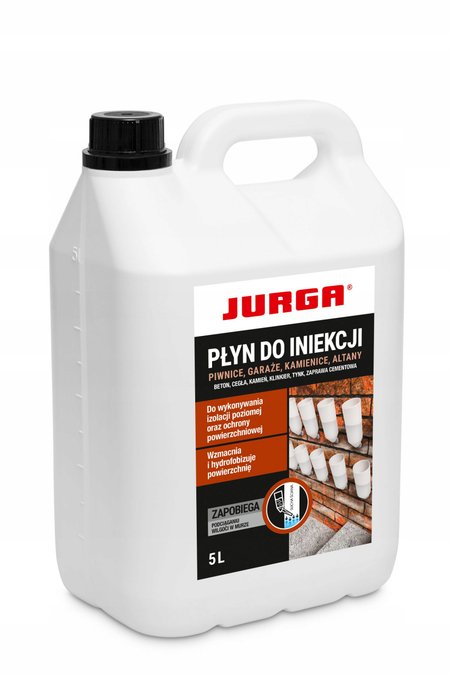 Płyn do iniekcji JURGA 5l piwnice garaże kamienice altany - izolacja murów