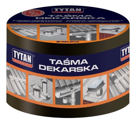 TAŚMA DEKARSKA TYTAN 10CMX10M BRĄZOWO SZARY RAL7013