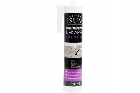Uszczelniacz dekarski kauczukowy ISUM 310ml. BEZBARWNY