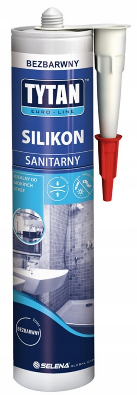 TYTAN SILIKON SANITARNY BIAŁY EURO-LINE 280ml