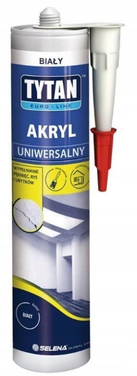 Akryl uniwersalny biały 280 ml Euro-Line TYTAN